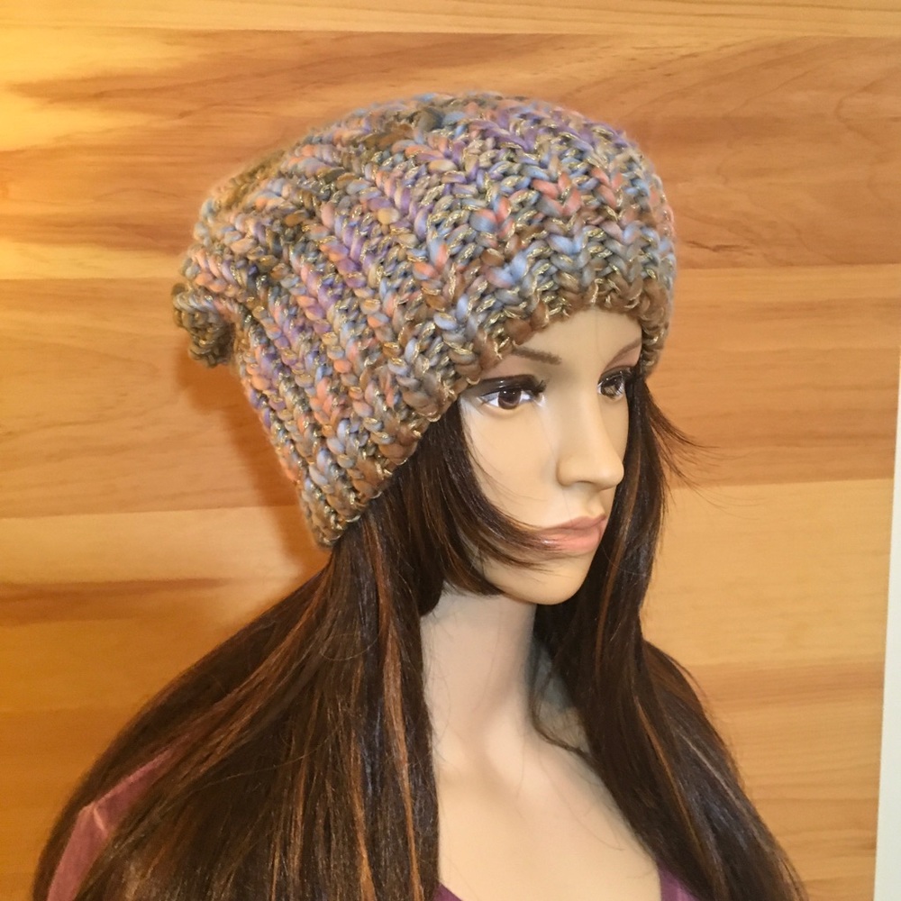 MULTICOLOR BEENIE WITH LUREX SHIMMER - Picture 7 of 10